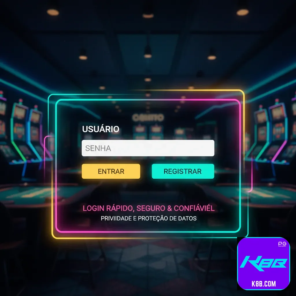 Login por biometria no app k8b.com com acesso seguro