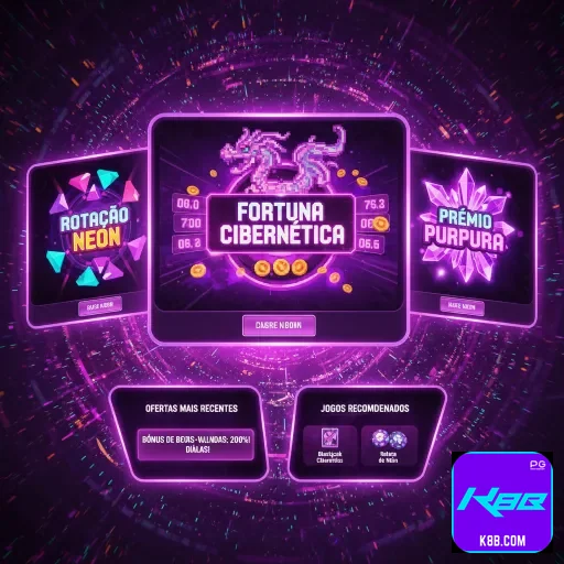 Tela de login rápido no celular da k8b.com